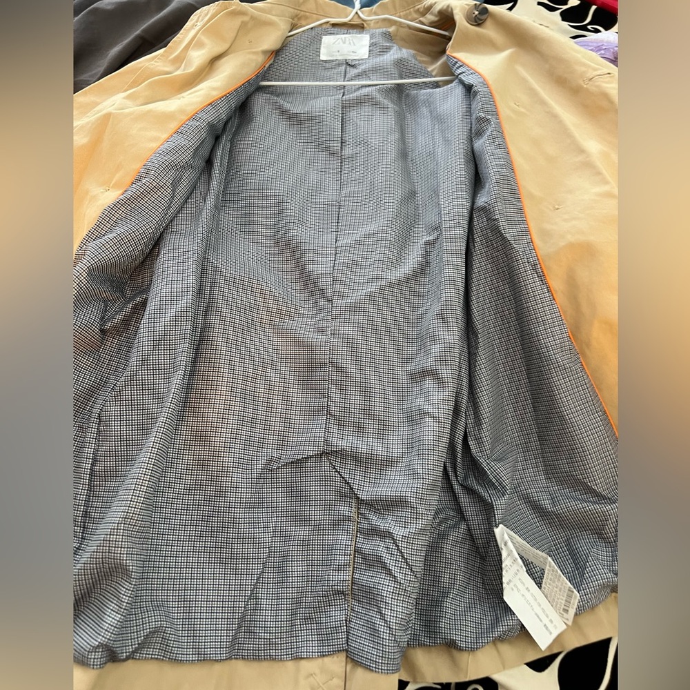 Zara Kids Unisex Belted Trench Coat - Picture 2 of 14